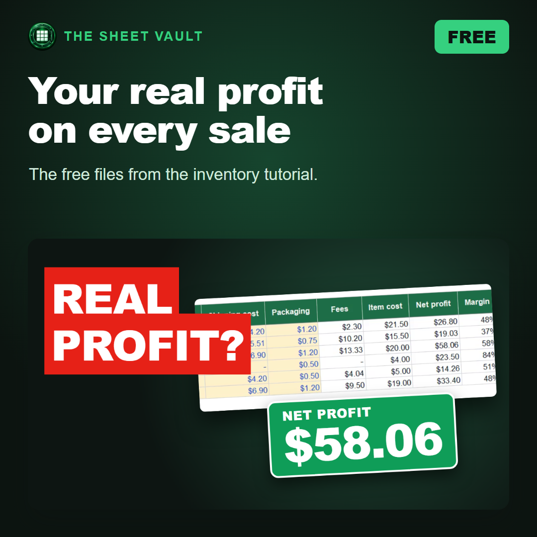 Inventory & Profit Practice Kit: Real Profit, Stock on Hand & Days in Stock, picture 1